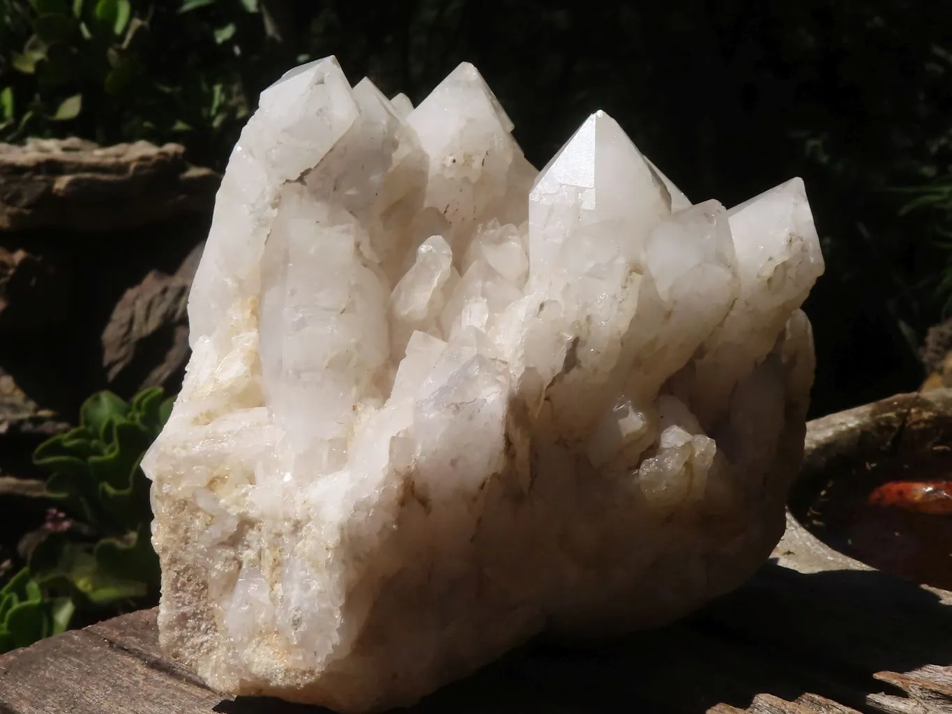 Natural Large White Phantom Quartz Cluster  x 1 From Madagascar