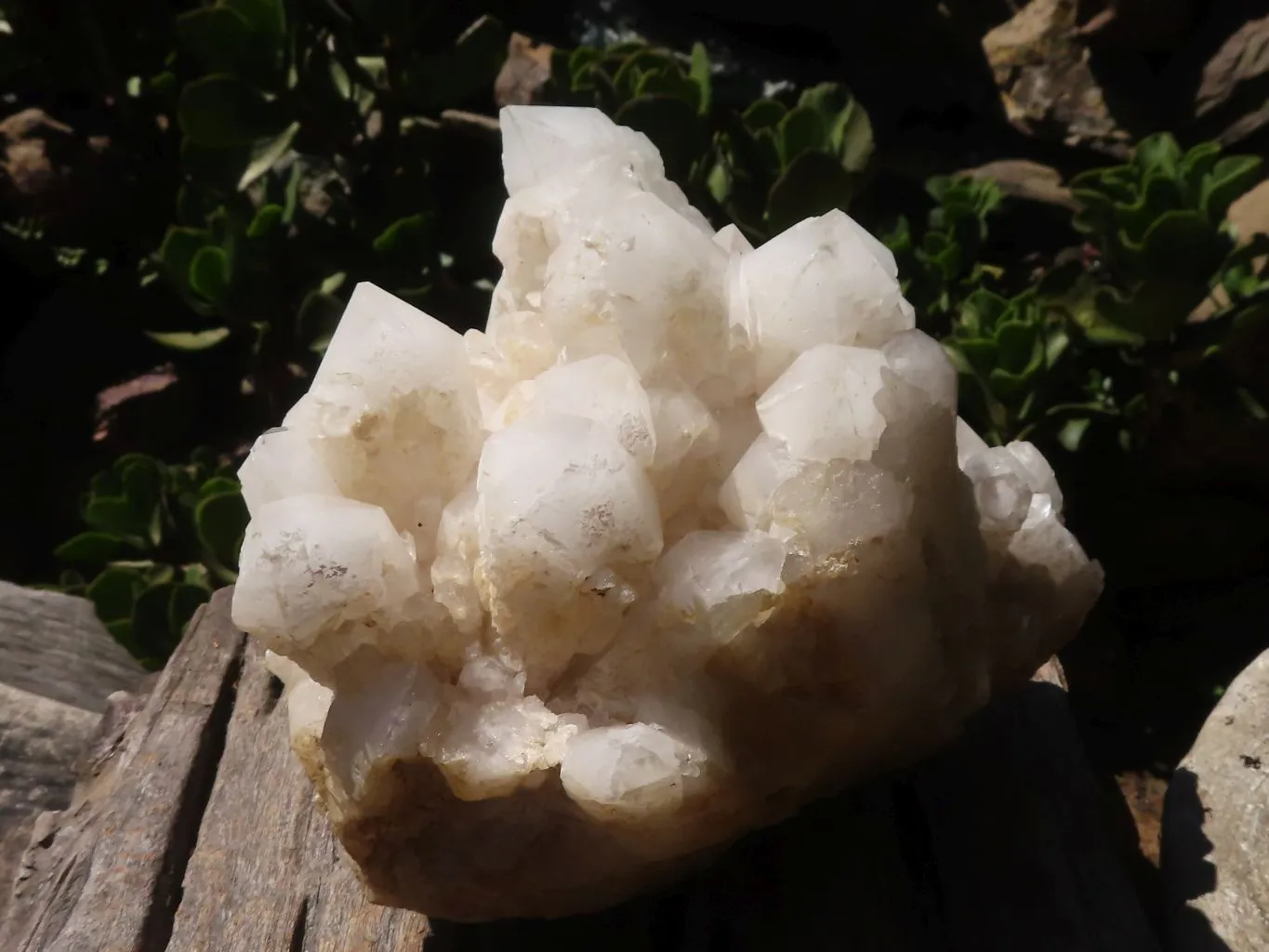 Natural Large White Phantom Quartz Cluster  x 1 From Madagascar