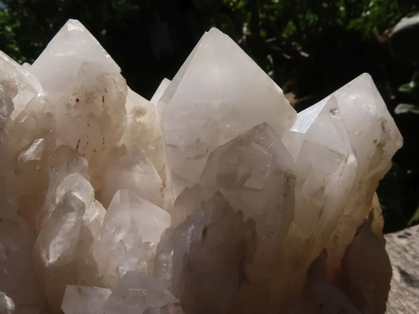 Natural Large White Phantom Quartz Cluster  x 1 From Madagascar