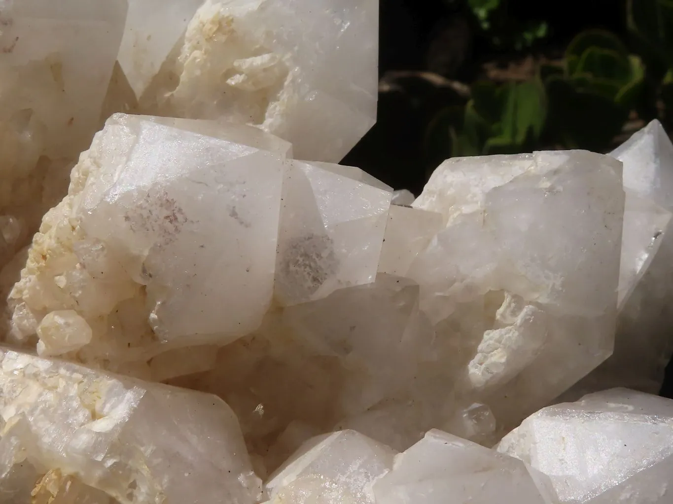 Natural Large White Phantom Quartz Cluster  x 1 From Madagascar