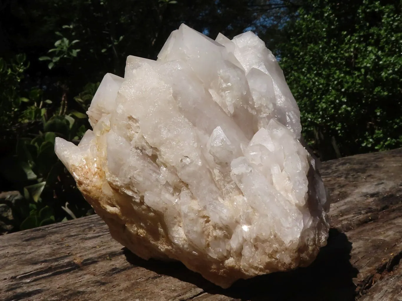 Natural Large White Phantom Quartz Cluster  x 1 From Madagascar