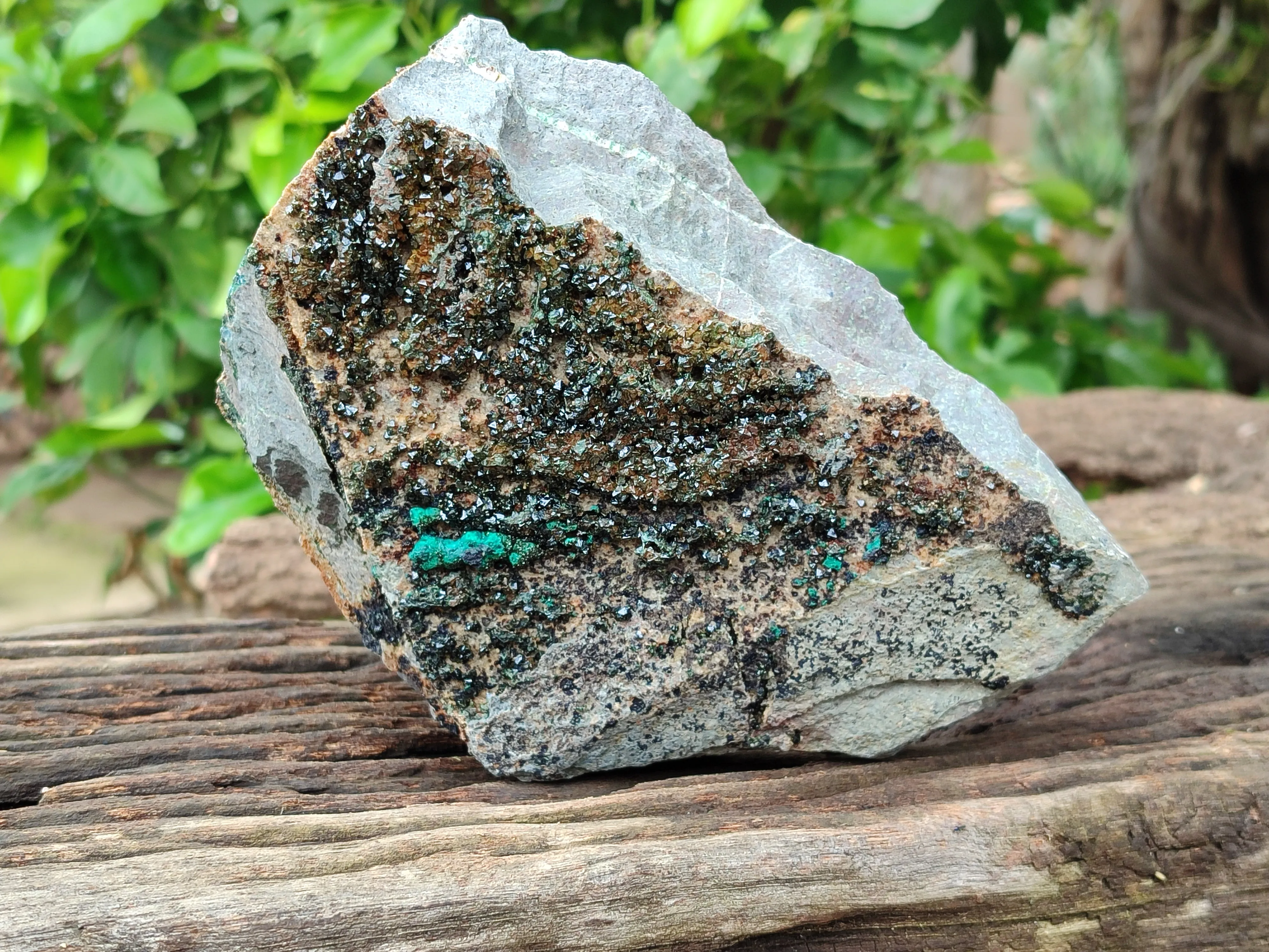 Natural Libethenite Crystals On Dolomite Matrix Specimens x 1 From Shituru, Congo