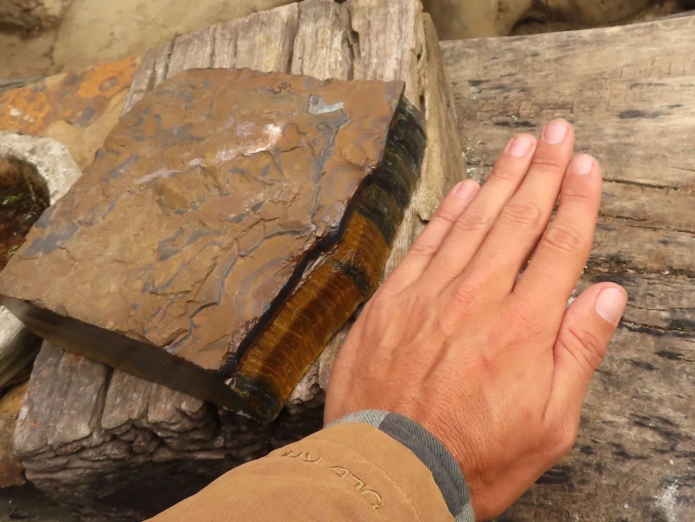 Natural Solid Blue & Gold Tigers Eye Slab x 1 From Prieska, South Africa