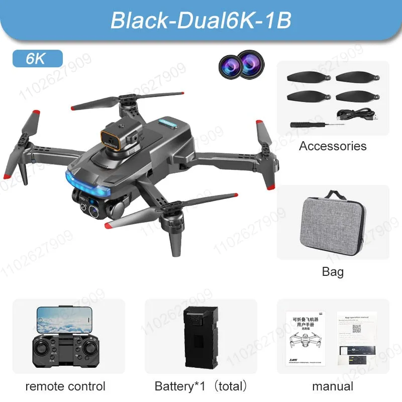 New P15 Mini Drone 4k Profesional 8K HD Camera Obstacle Avoidance Aerial Photography Brushless Foldable Quadcopter Gifts Toys