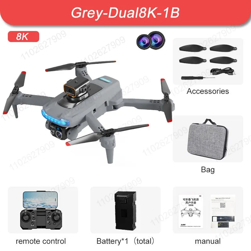 New P15 Mini Drone 4k Profesional 8K HD Camera Obstacle Avoidance Aerial Photography Brushless Foldable Quadcopter Gifts Toys