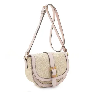 Nico Straw Saddle Crossbody