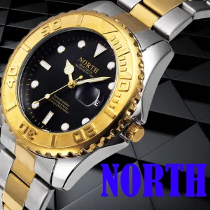 NORTH Mens Professional Watch with Stainless Steel Band