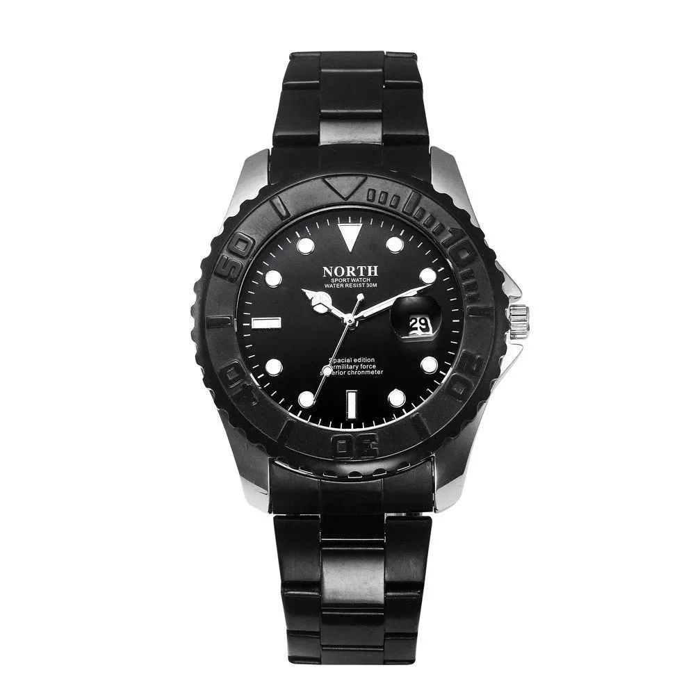 NORTH Mens Professional Watch with Stainless Steel Band