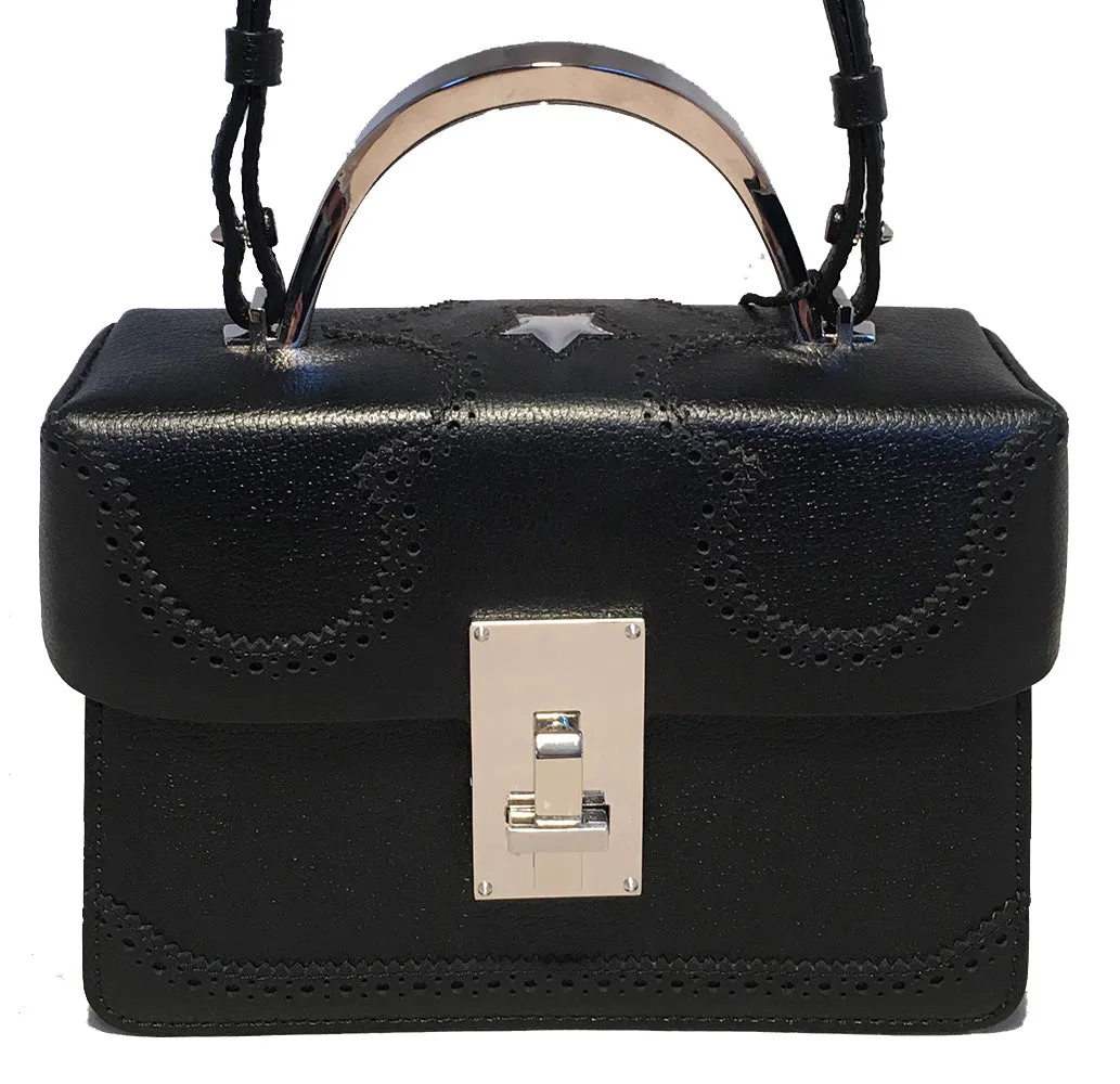 NWT The Volon Black Leather Alice Crossbody Box Shoulder Bag