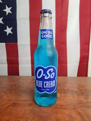 O-So Blue Cream Soda 12oz