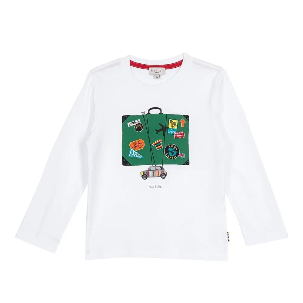 Paul Smith Junior Kids "Traveling" Long Sleeve Tee Shirt