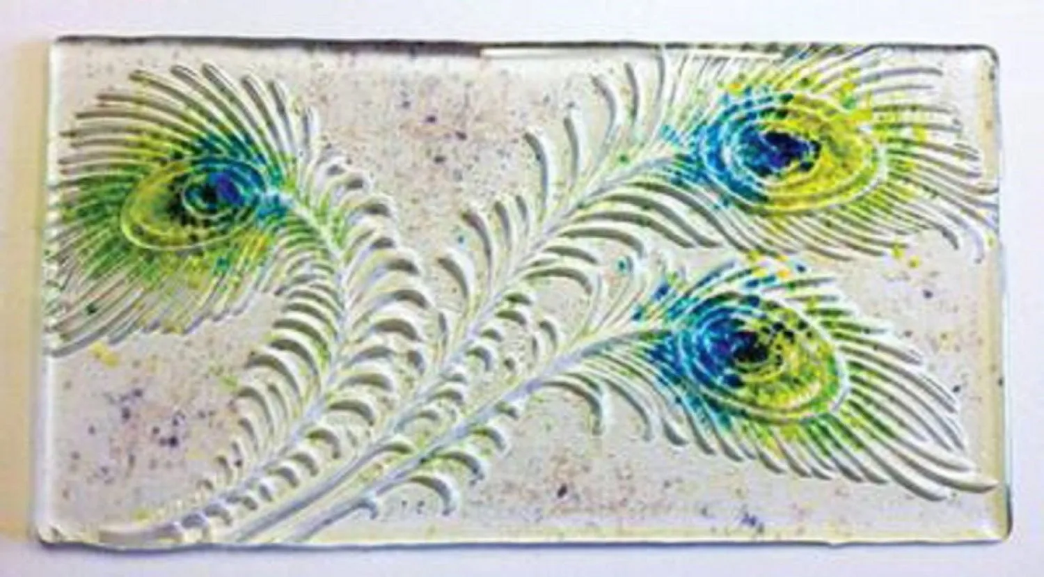 Peacock Feathers Texture Tile Mold for Glass Slumping