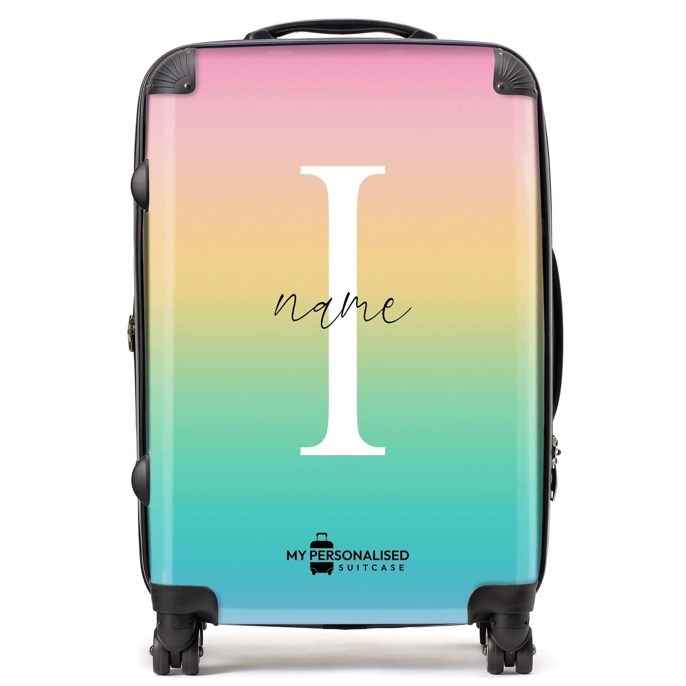 Personalised Rainbow Ombre Gradient Suitcase