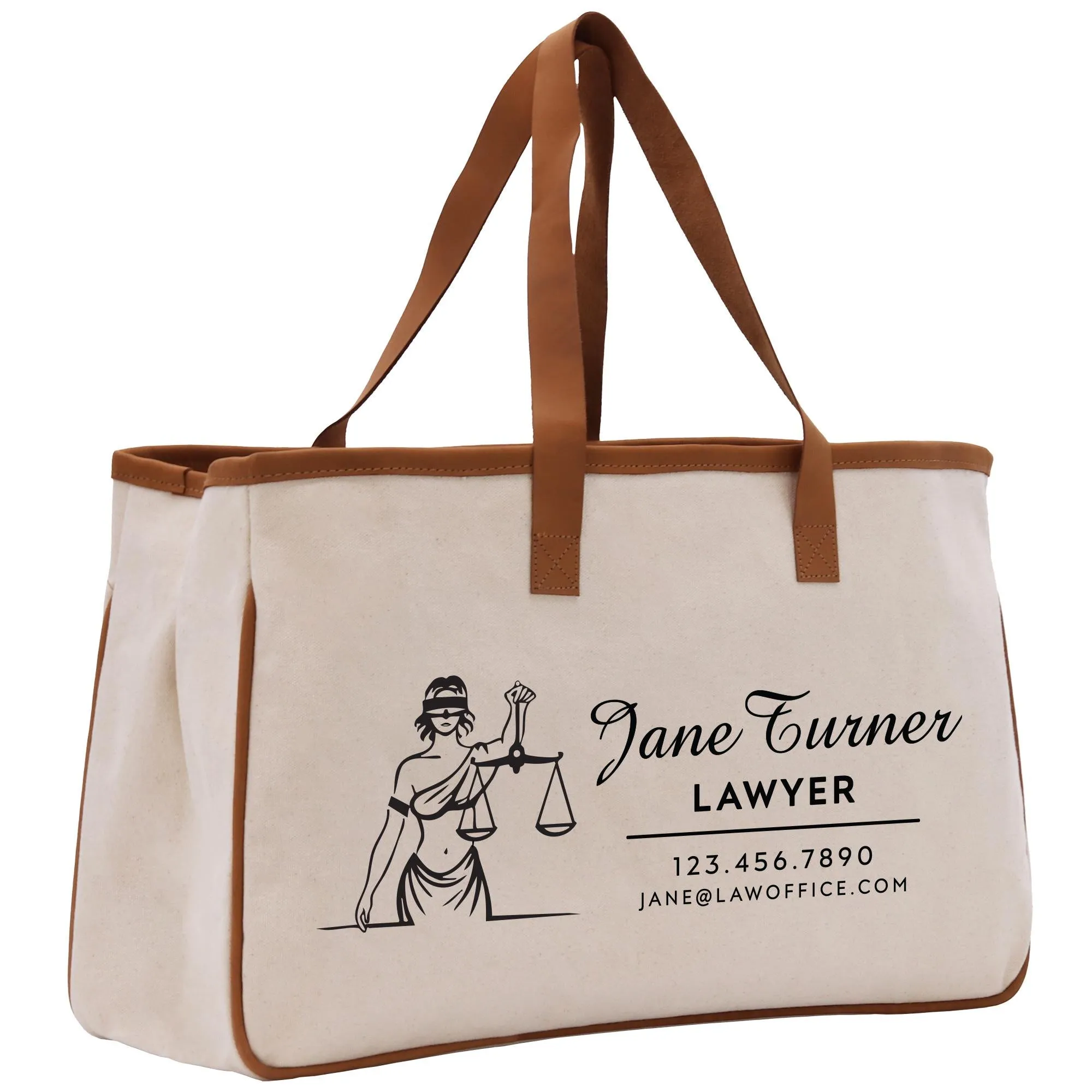 Personalized Lawyer Cotton Canvas Tote Bag Custom Attorney Tote Law Student Gift Bag Lady Justice Tote Paralegal Gift Bag for Her (LAWT1002)