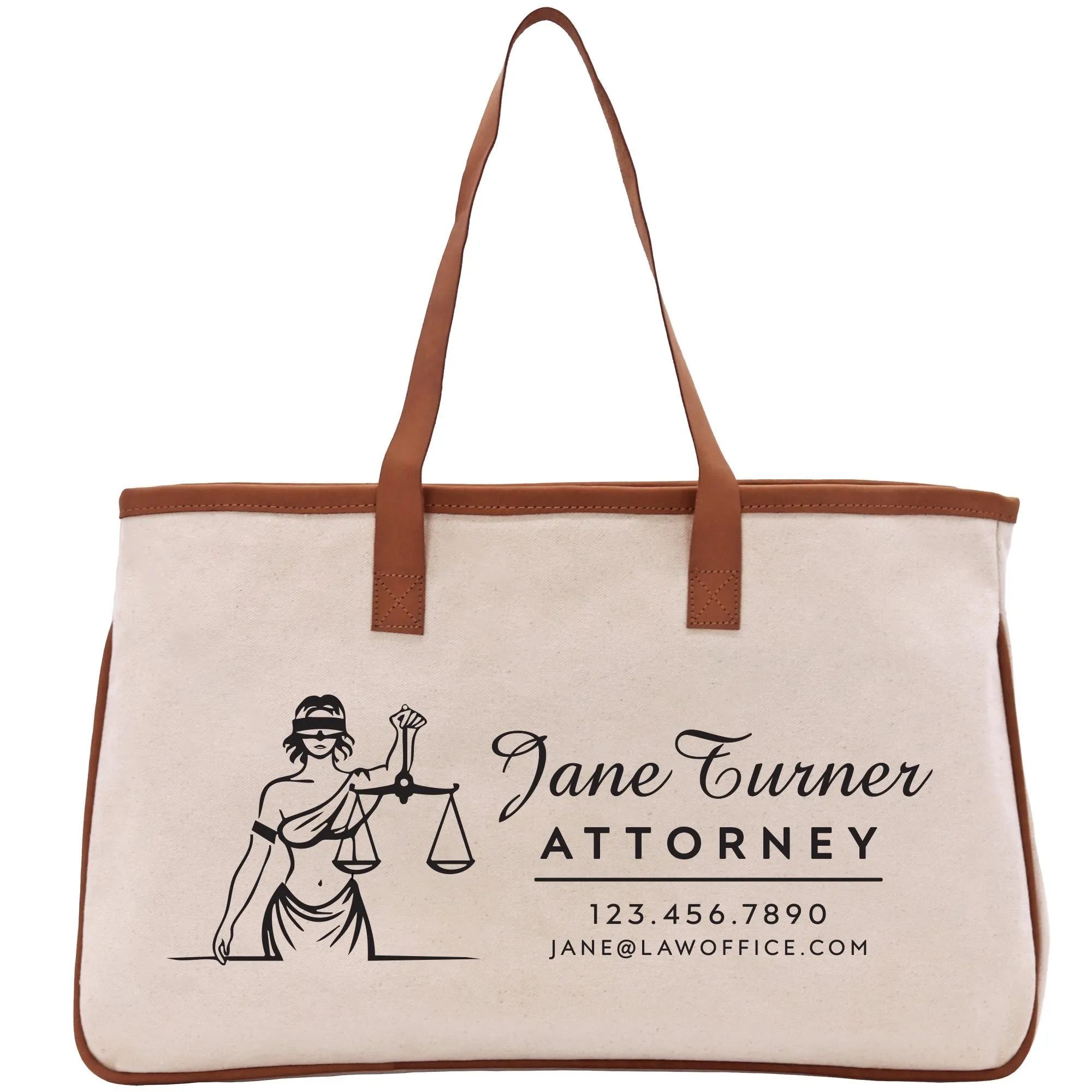 Personalized Lawyer Cotton Canvas Tote Bag Custom Attorney Tote Law Student Gift Bag Lady Justice Tote Paralegal Gift Bag for Her (LAWT1002)