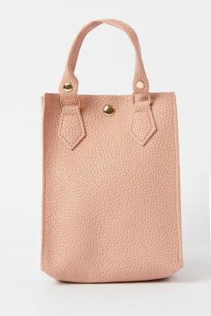 Pink Crossbody Bag with Handle