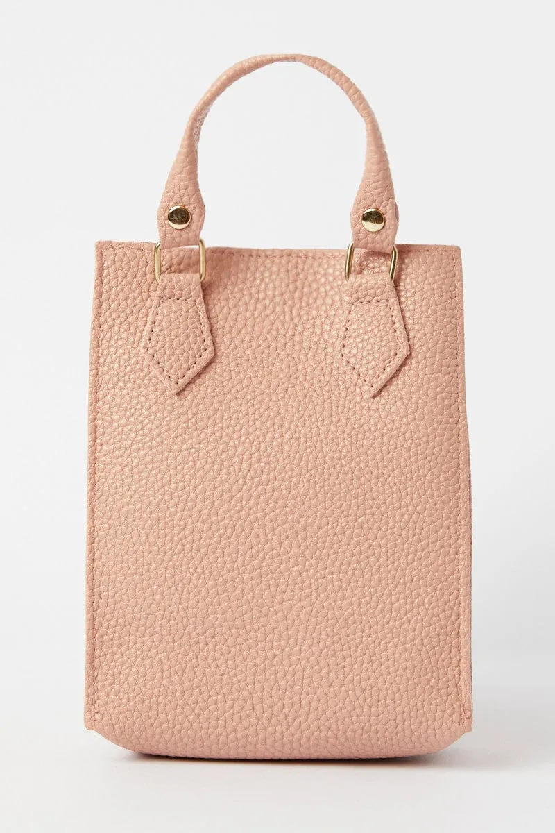 Pink Crossbody Bag with Handle