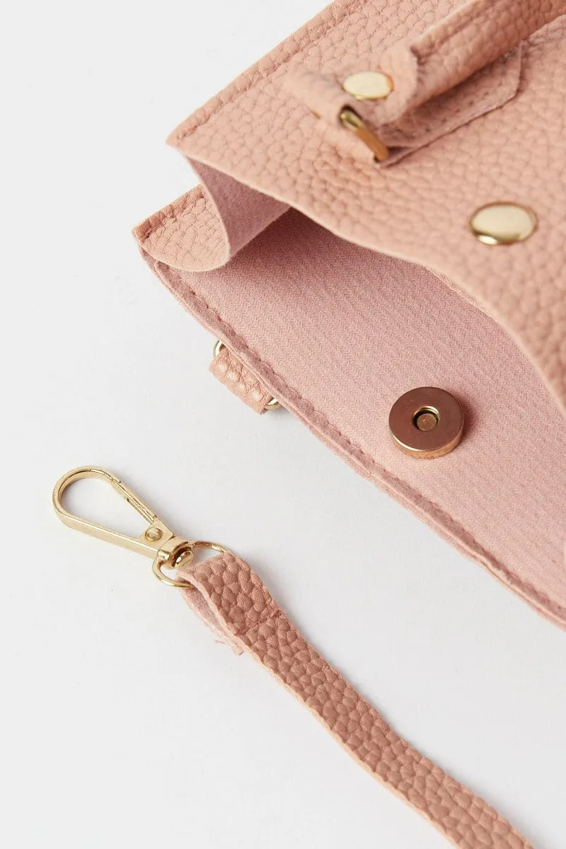 Pink Crossbody Bag with Handle