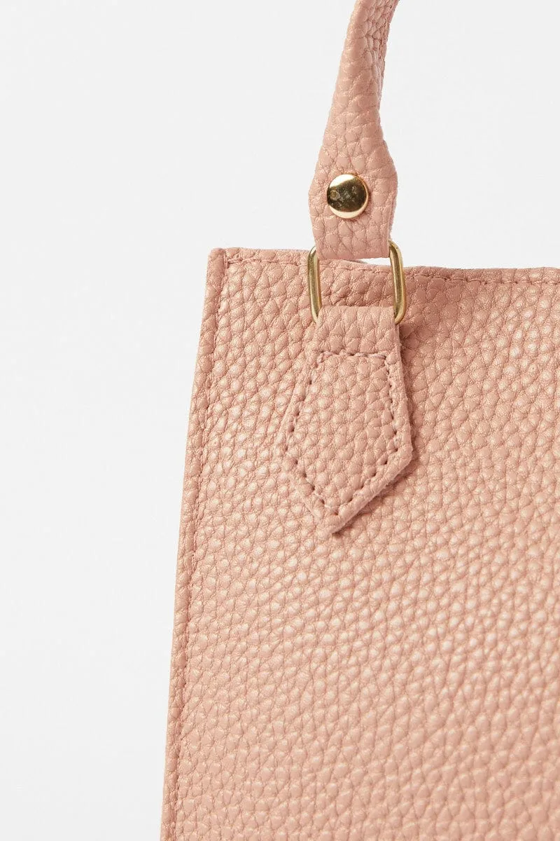 Pink Crossbody Bag with Handle