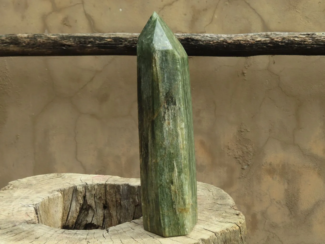 Polished Banded Fuchsite Quartz Point  x 1 From Madagascar