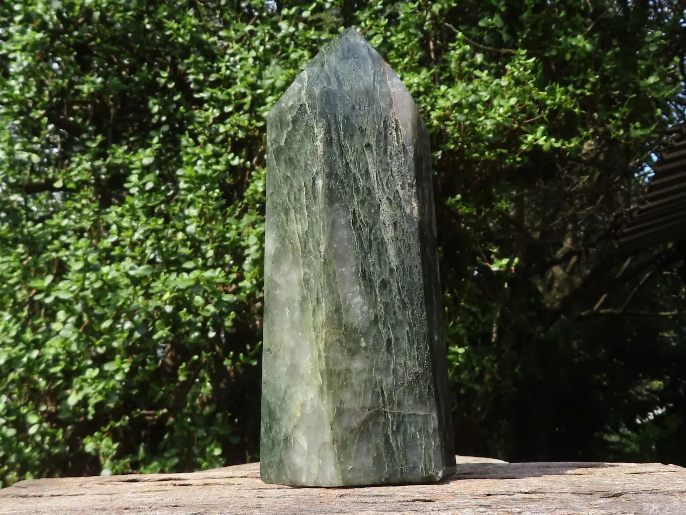 Polished Banded Green Fuchsite Point x 1 From Madagascar