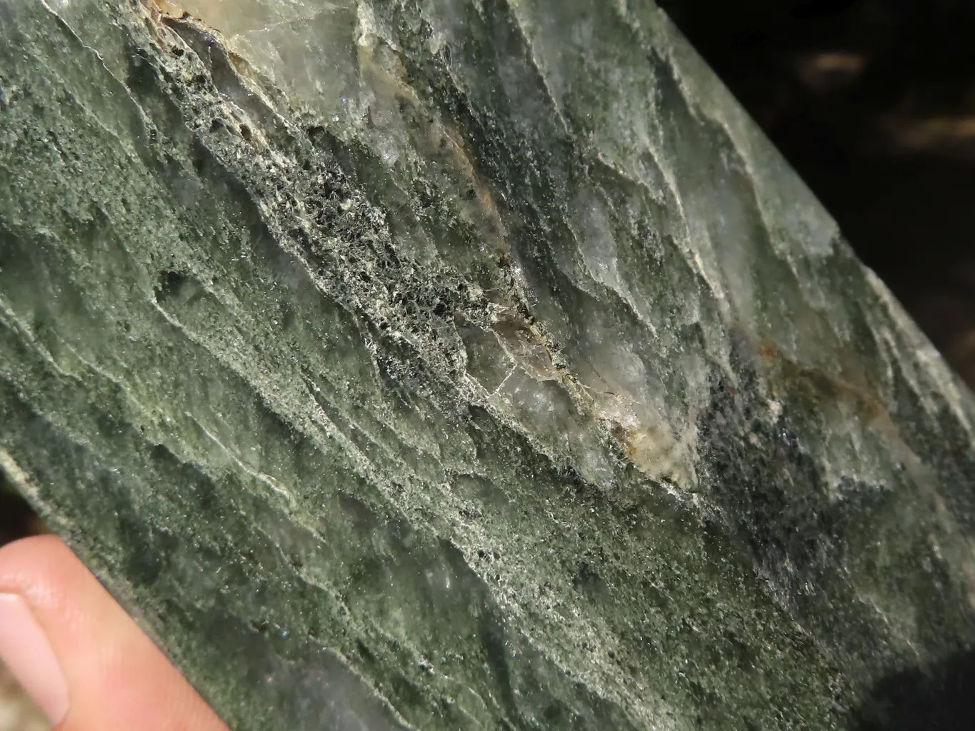 Polished Banded Green Fuchsite Point x 1 From Madagascar