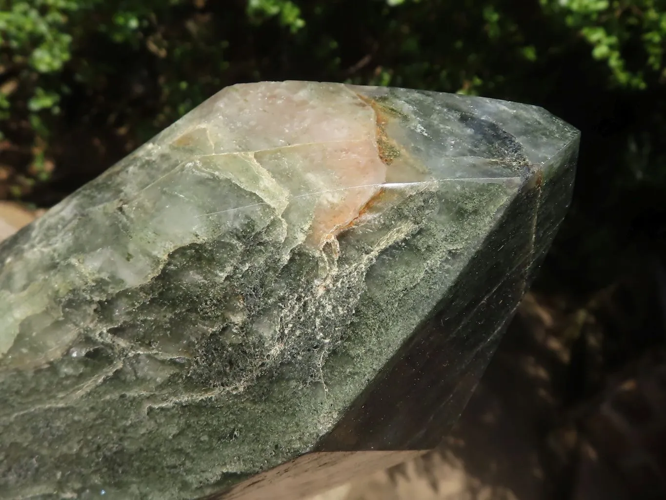 Polished Banded Green Fuchsite Point x 1 From Madagascar