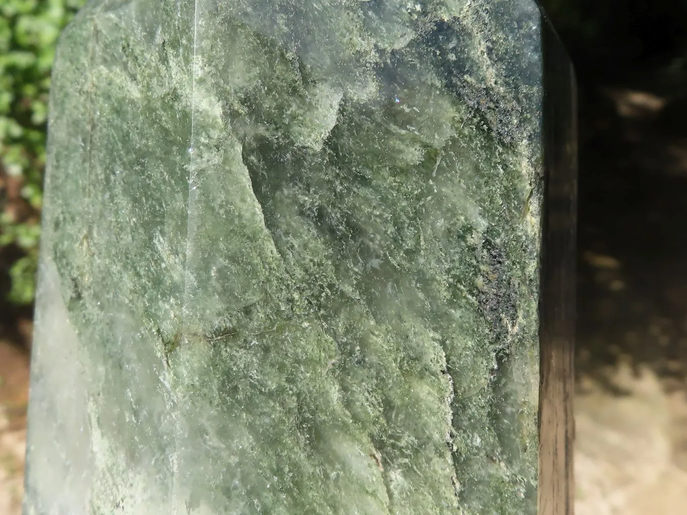 Polished Banded Green Fuchsite Point x 1 From Madagascar