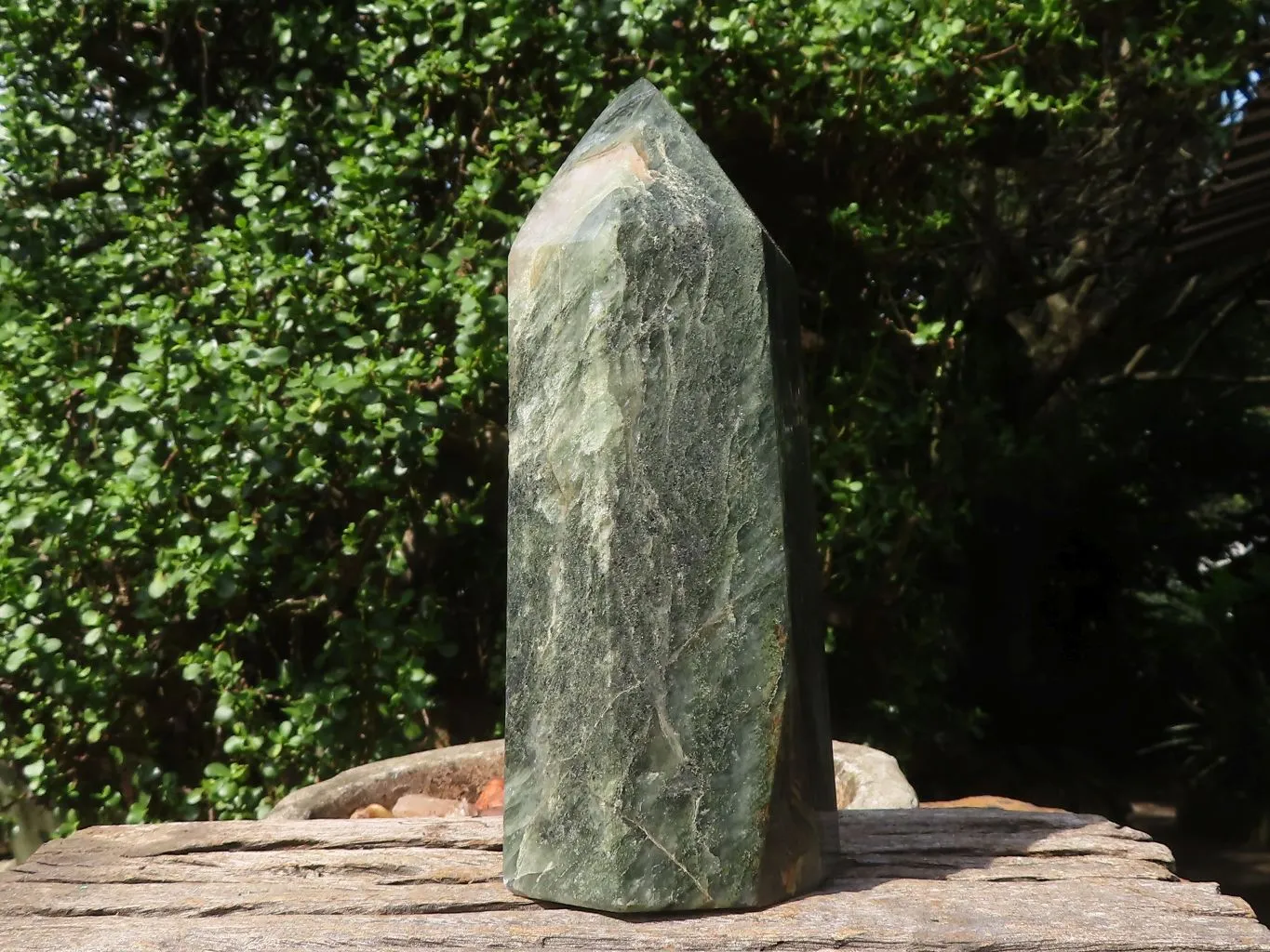 Polished Banded Green Fuchsite Point x 1 From Madagascar