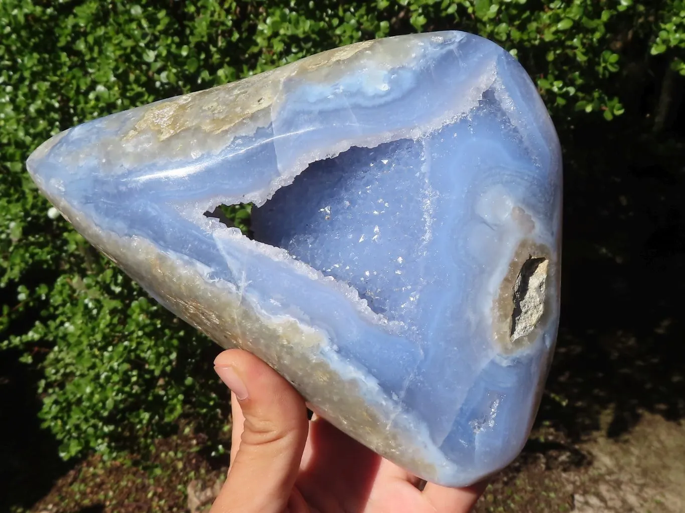 Polished Blue Lace Agate Free Form  x 1 From Nsanje, Malawi