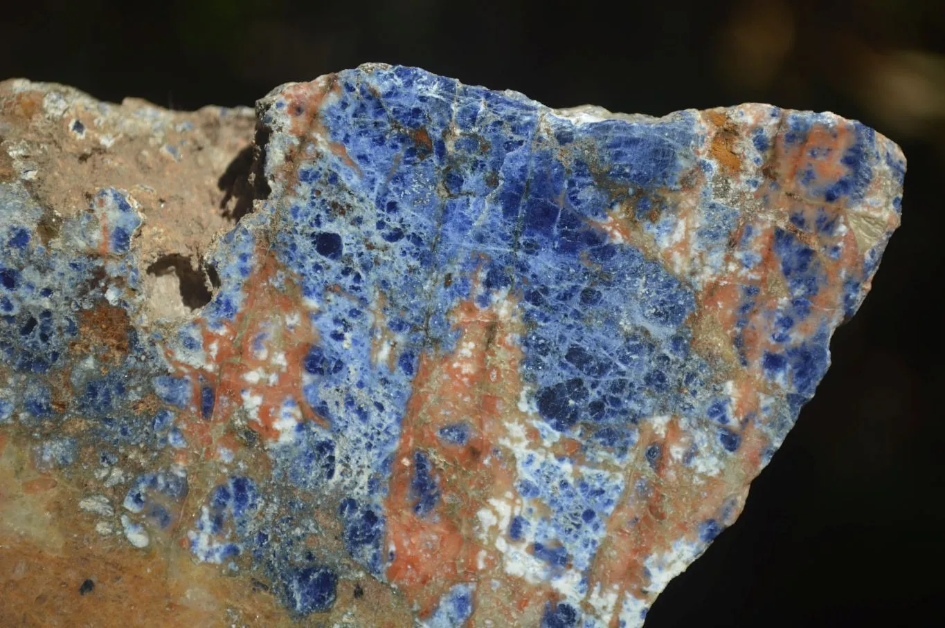 Polished Blue Sodalite Standing Slab x 1 From Namibia