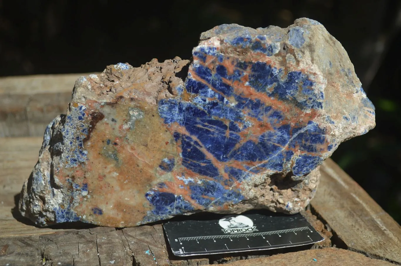 Polished Blue Sodalite Standing Slab x 1 From Namibia