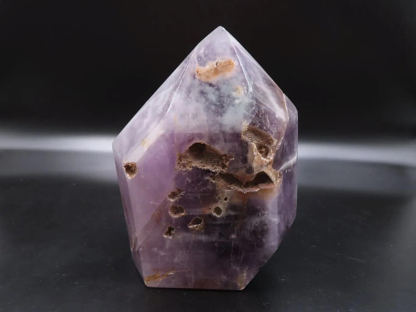 Polished Extra Large Window Amethyst With Dark Phantom On Top x 1 From Akansobe, Madagascar