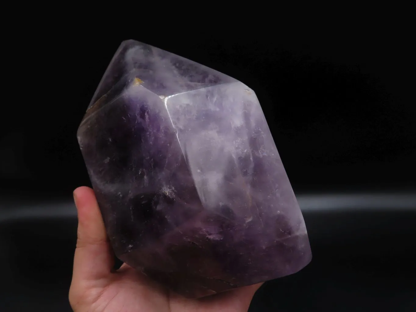 Polished Extra Large Window Amethyst With Dark Phantom On Top x 1 From Akansobe, Madagascar