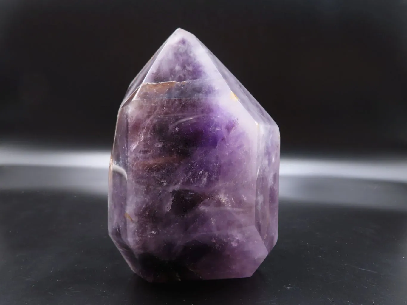 Polished Extra Large Window Amethyst With Dark Phantom On Top x 1 From Akansobe, Madagascar