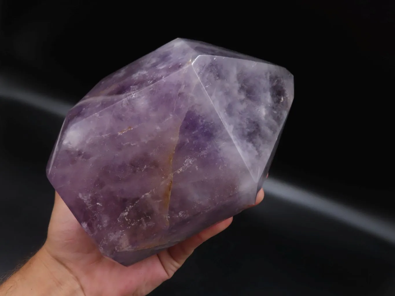 Polished Extra Large Window Amethyst With Dark Phantom On Top x 1 From Akansobe, Madagascar