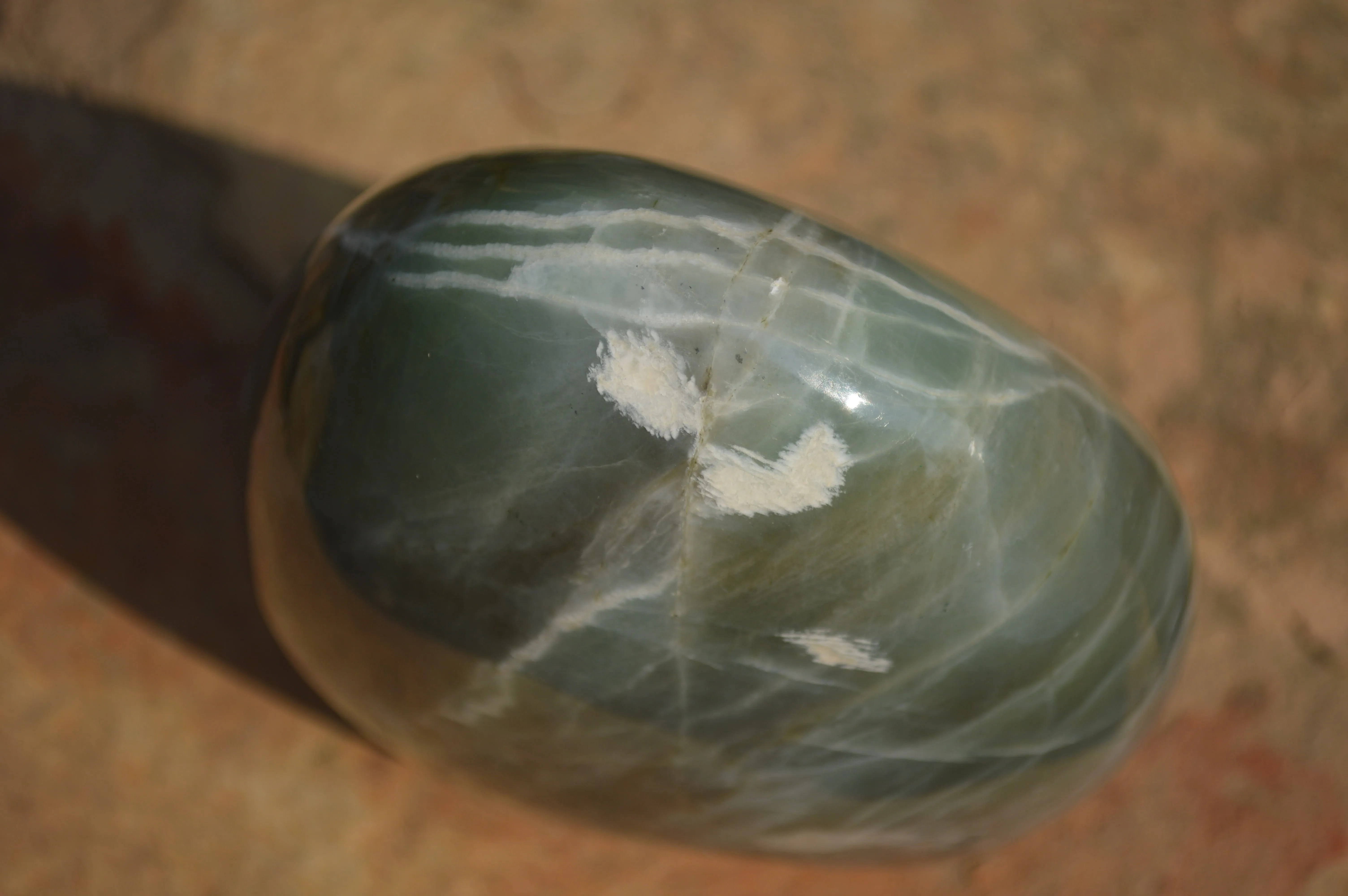 Polished Garnierite Nickel Moonstone Standing Free Form  x 1 From Madagascar