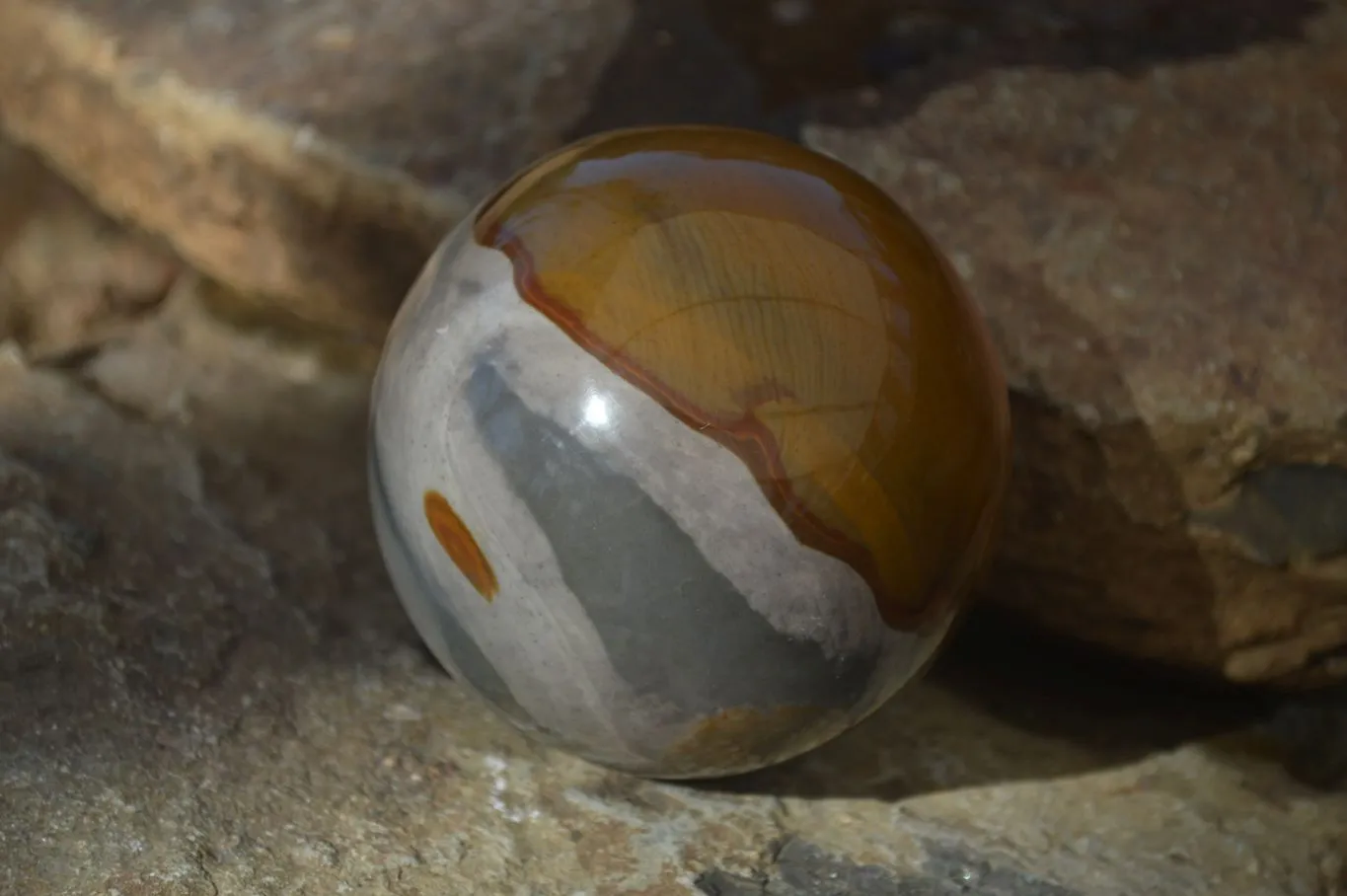 Polished Polychrome Jasper Sphere  x 1 From Madagascar