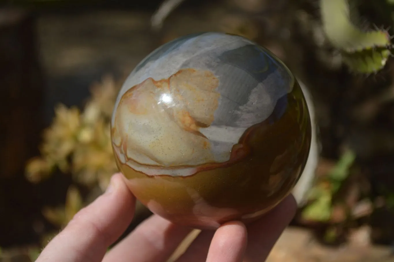 Polished Polychrome Jasper Sphere  x 1 From Madagascar