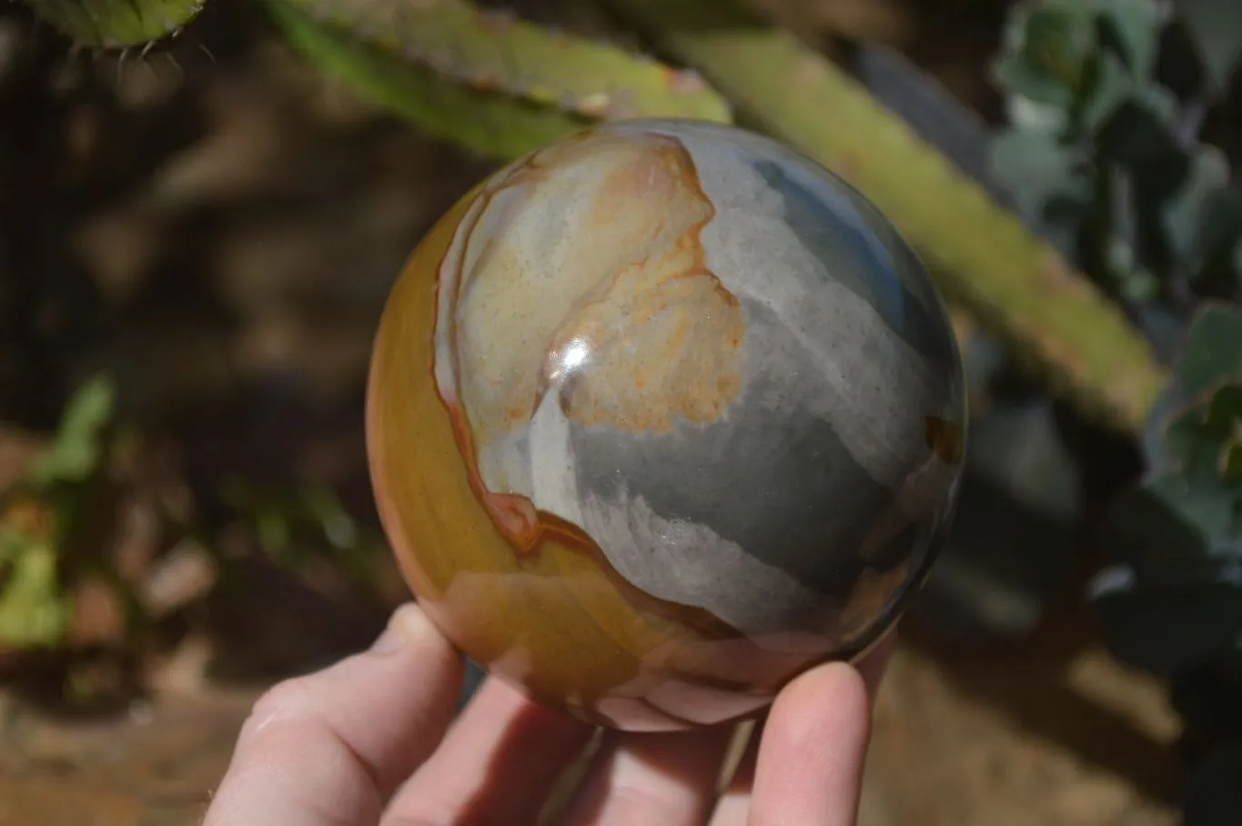 Polished Polychrome Jasper Sphere  x 1 From Madagascar