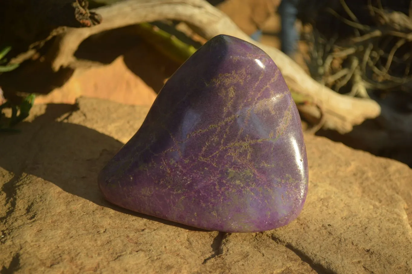 Polished Purple Stichtite & Serpentine Standing Free Form x 1 From Barberton, South Africa