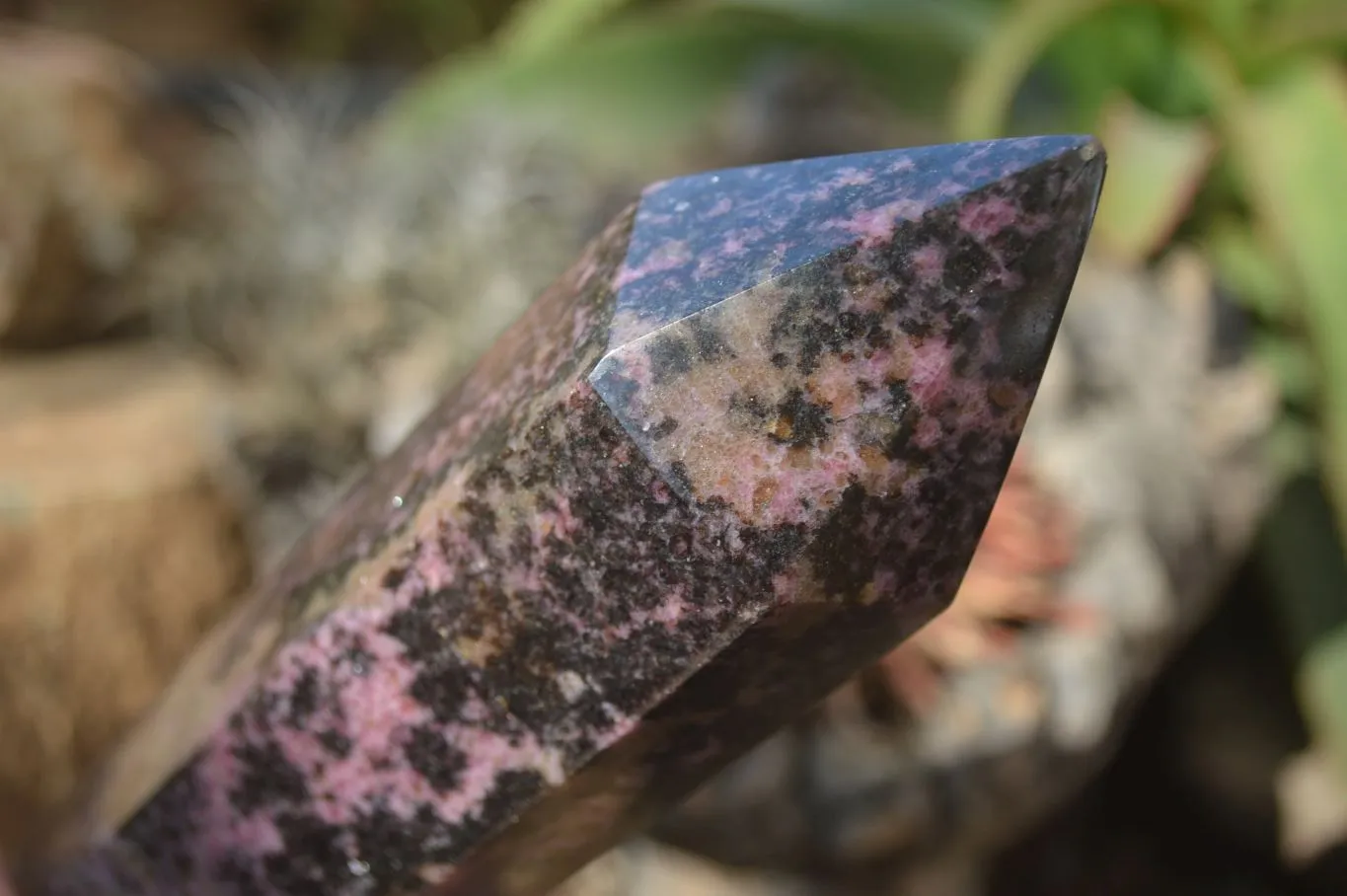 Polished Rhodonite Point x 1 From Madagascar