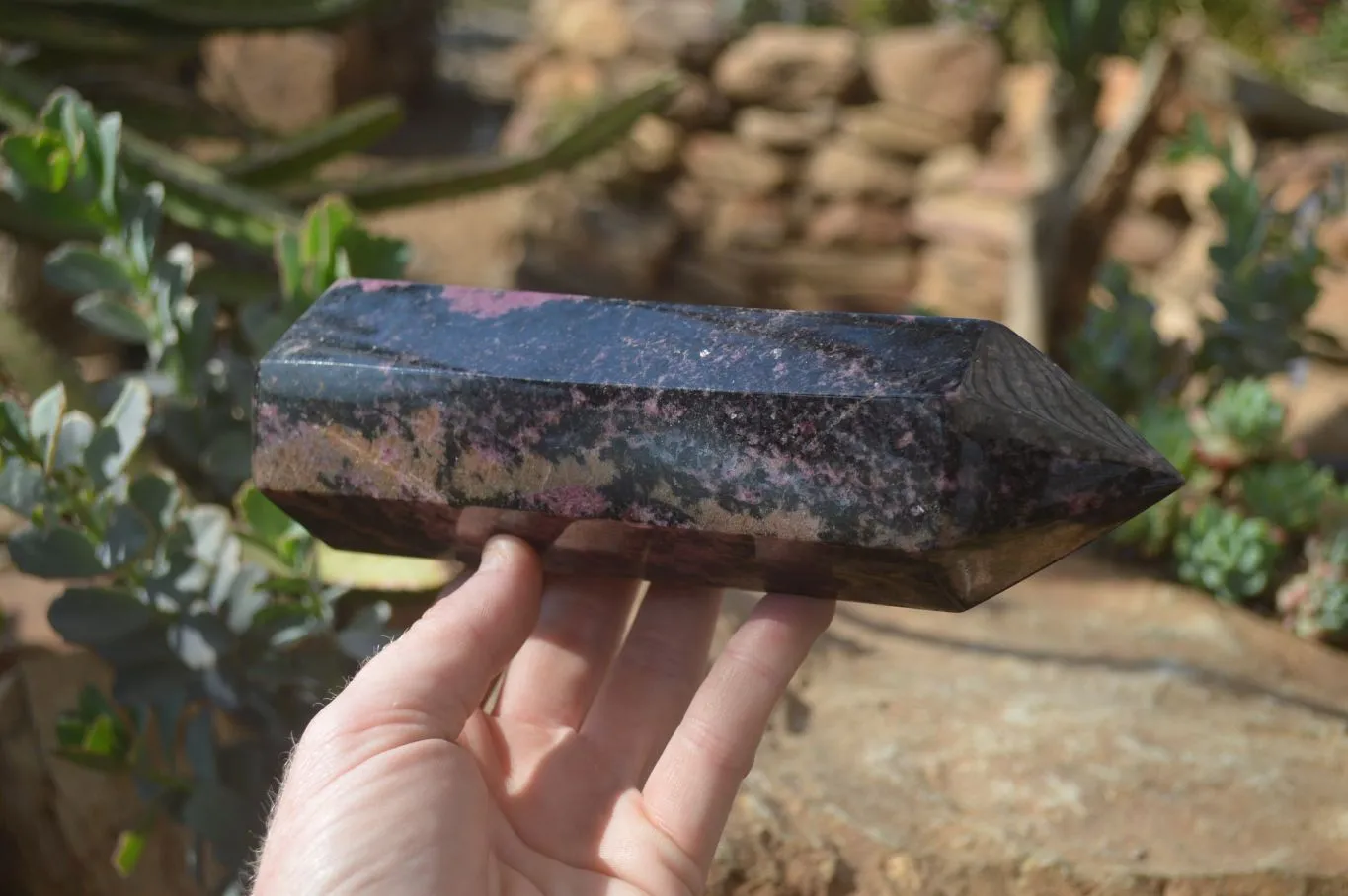 Polished Rhodonite Point x 1 From Madagascar