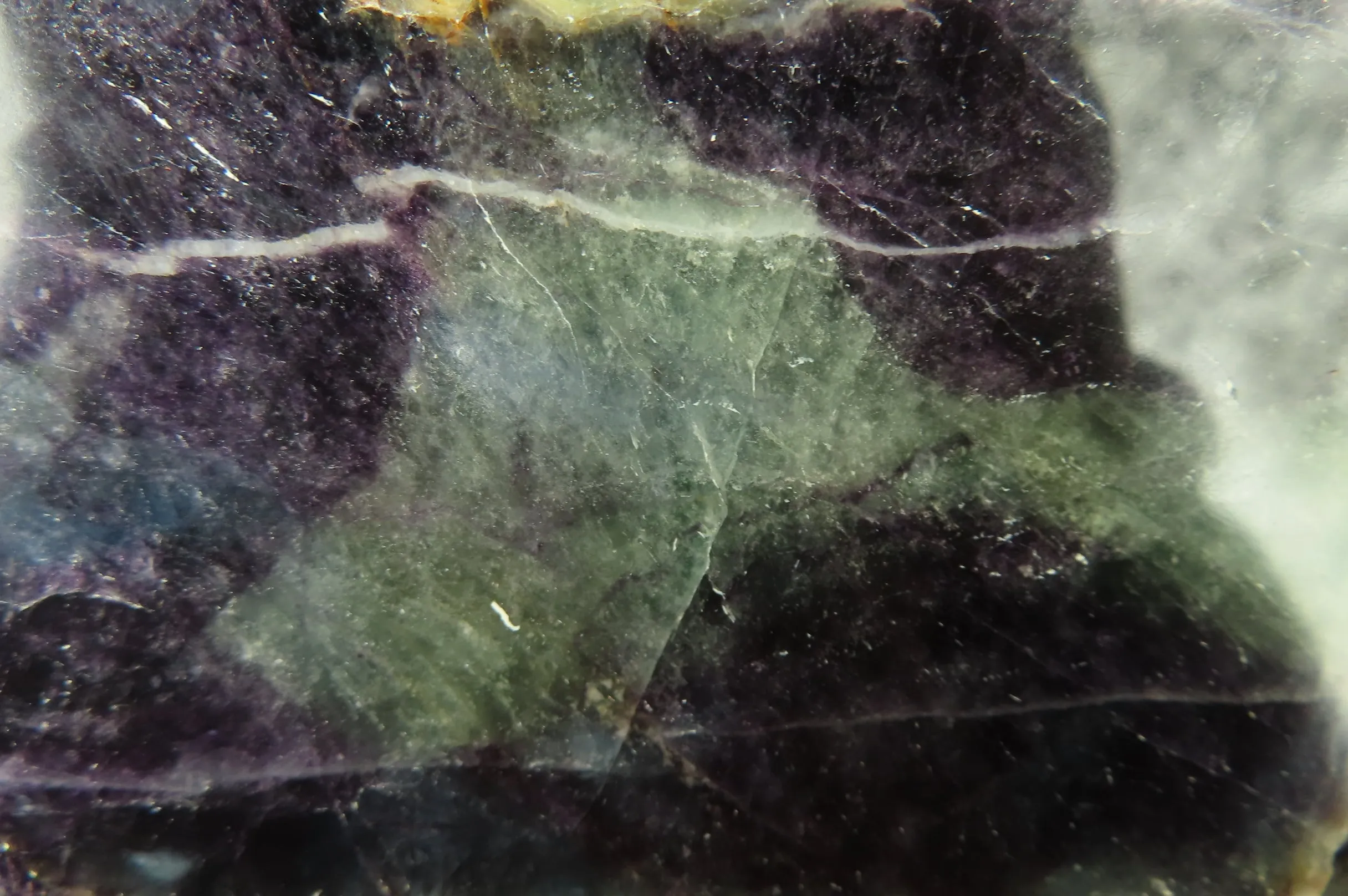 Polished Watermelon Fluorite Slices x 1 From Uis, Namibia