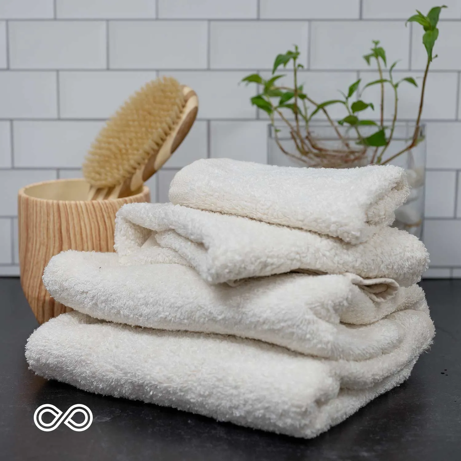 PUREVILLE Organic Hemp Terry Bath Towels (Polyester-Free OC Thread; 100% hemp terry loops, 100% OC backing) (100% Biodegradable)