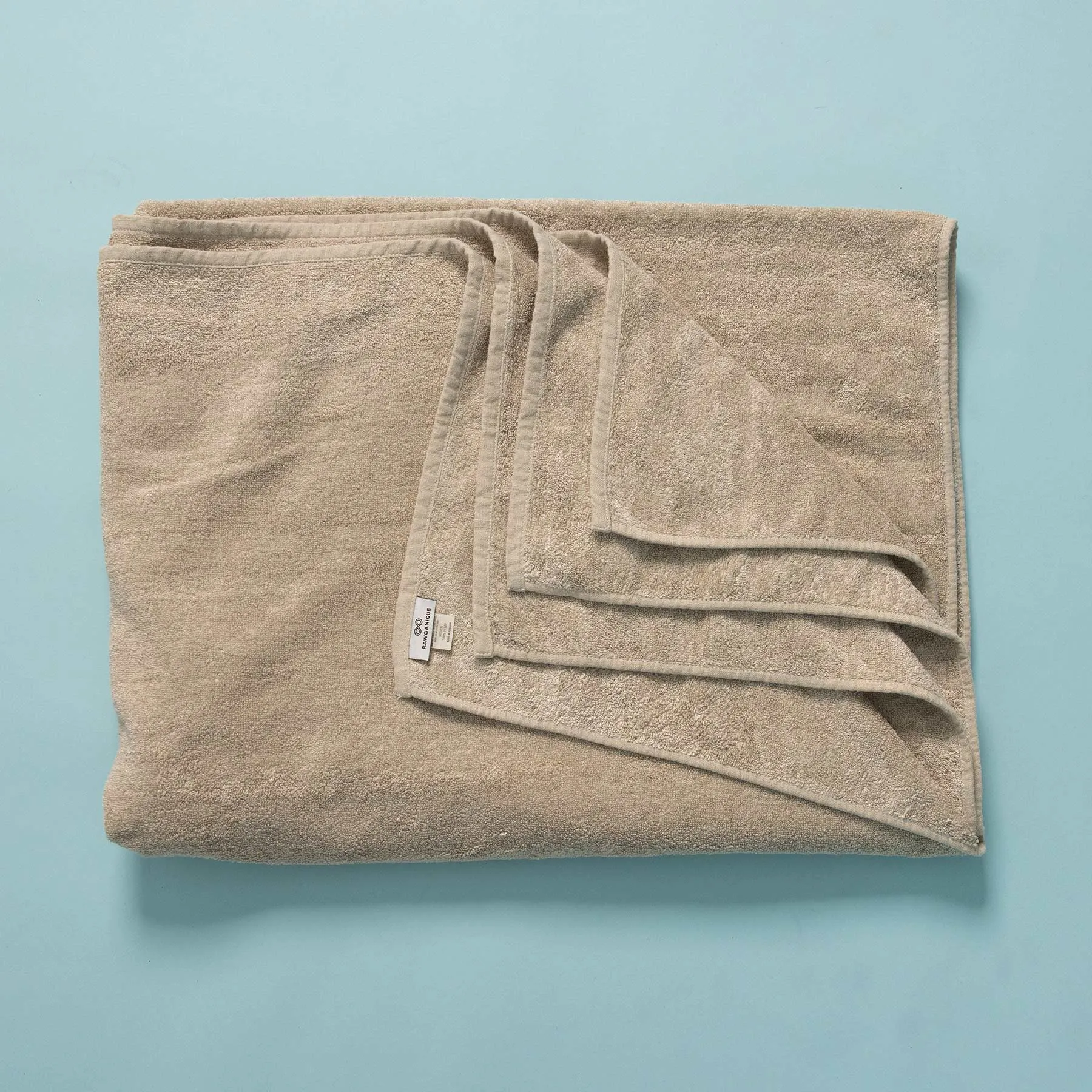 PUREVILLE Organic Hemp Terry Bath Towels (Polyester-Free OC Thread; 100% hemp terry loops, 100% OC backing) (100% Biodegradable)