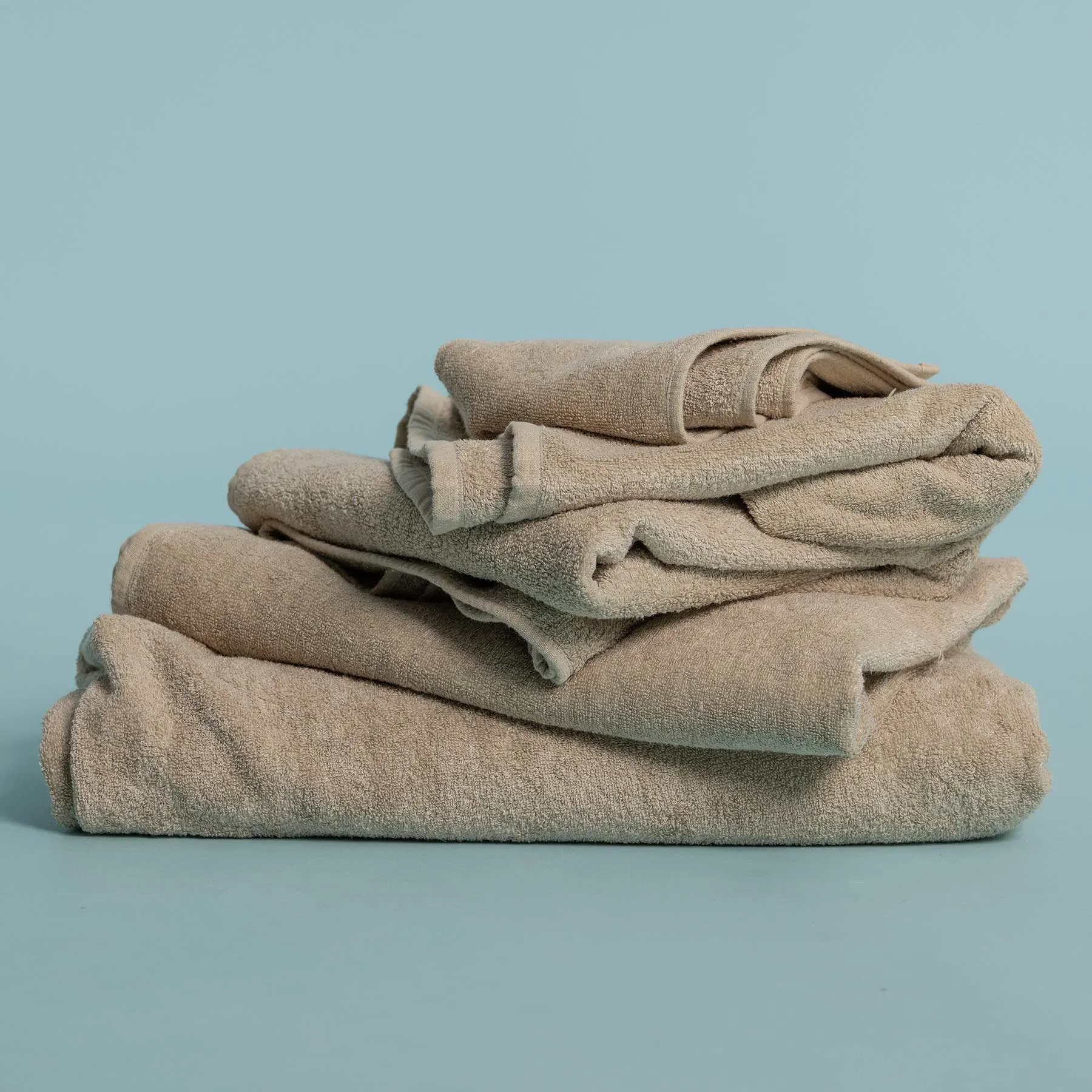 PUREVILLE Organic Hemp Terry Bath Towels (Polyester-Free OC Thread; 100% hemp terry loops, 100% OC backing) (100% Biodegradable)