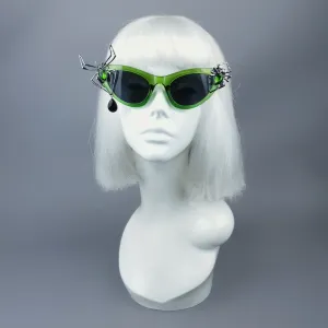 "Araniella" Green Jewel Spider Catseye Sunglasses