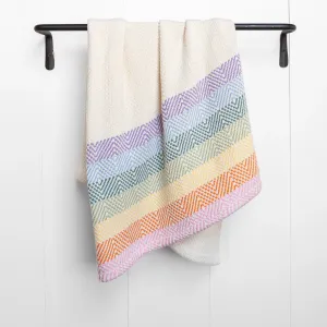 Rainbow Handwoven Cotton Baby Blanket