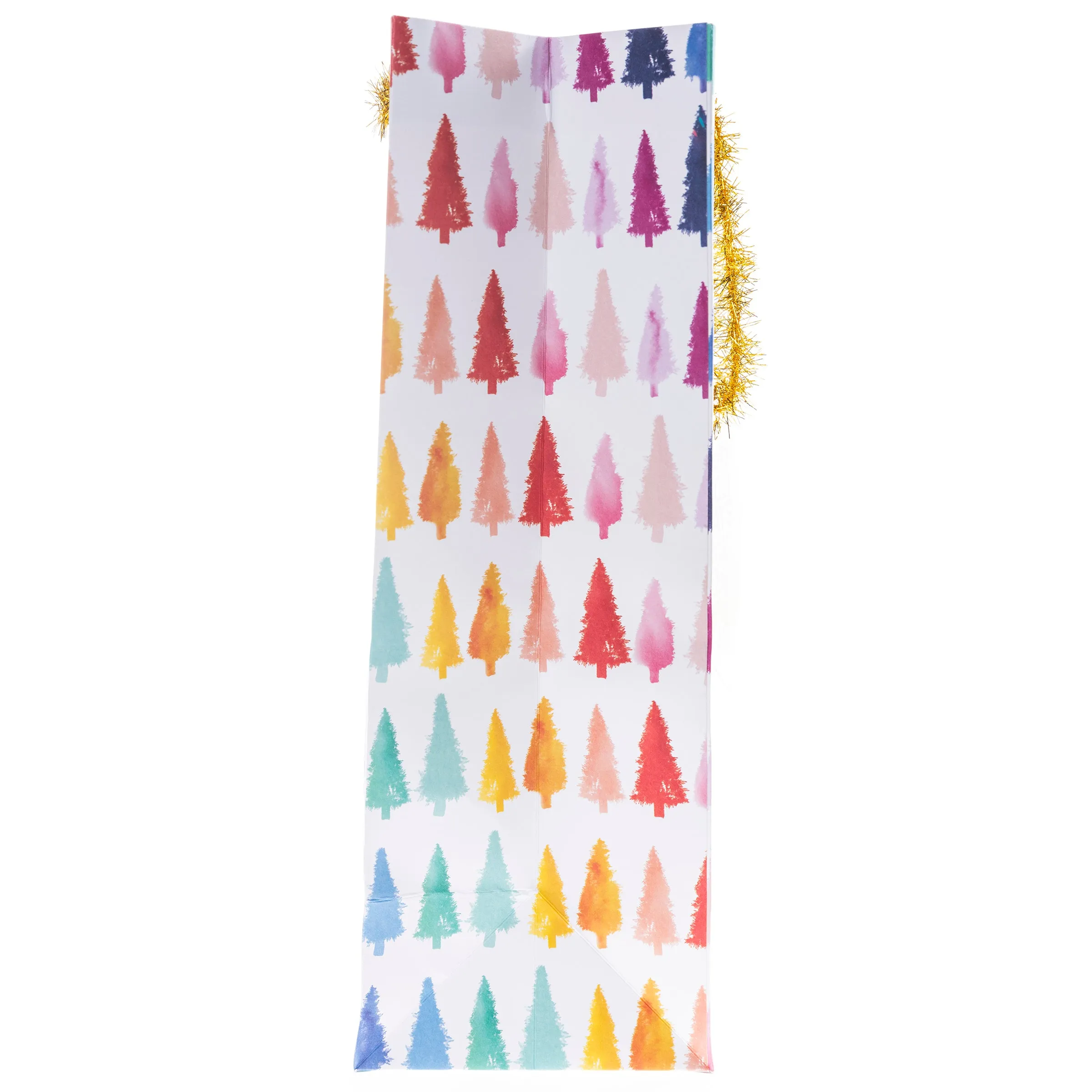 Rainbow Trees Holiday Wine Gift Bag